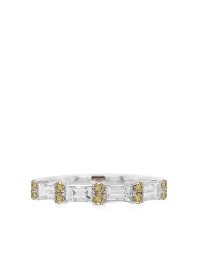Hyt Jewelry 18kt Weissgoldring Mit Diamanten In Silver