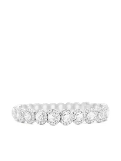 Hyt Jewelry 18kt White Gold Diamond Bracelet In Silver
