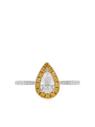 Hyt Jewelry 18kt White Gold Diamond Ring In Silber