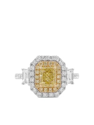 Hyt Jewelry 18kt White Gold Diamond Ring In Silber