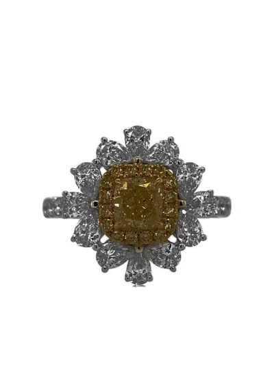 Hyt Jewelry 18kt White Gold Diamond Ring In Silber