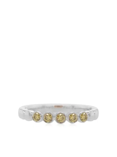 Hyt Jewelry 18kt Weissgoldring Mit Diamanten In Silver