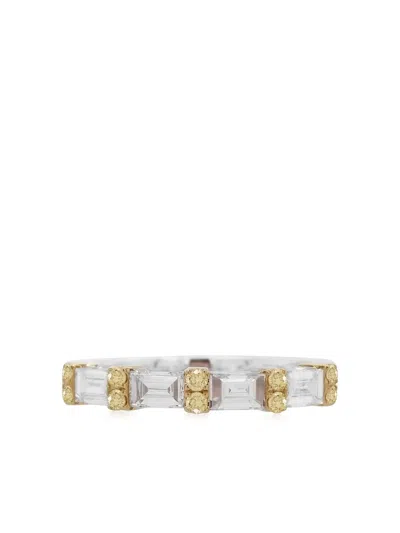 Hyt Jewelry 18kt Weissgoldring Mit Diamanten In Silver
