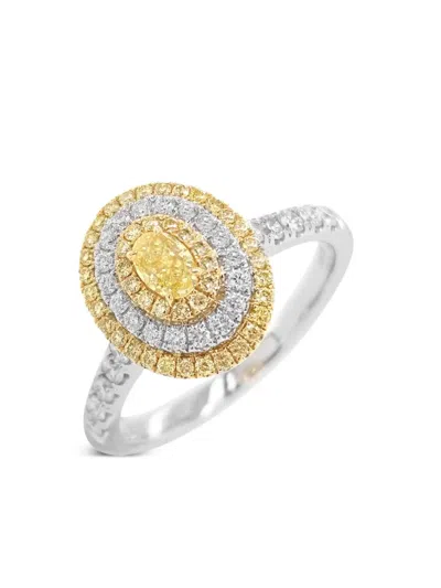 Hyt Jewelry 18kt White Gold Diamond Ring In Silver