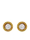 Hyt Jewelry 18kt Weissgoldohrstecker Mit Einem Diamanten In Orange