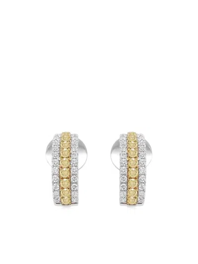 Hyt Jewelry 18kt Weissgoldcreolen In Silver