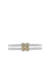 Hyt Jewelry 18kt White Gold Two-band Diamond Ring In Silber