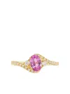 Hyt Jewelry 18kt Yellow Gold Diamond And Sapphire Ring In Gold