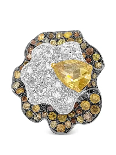 Hyt Jewelry Cluster-effect Diamond Cocktail Ring In Multi