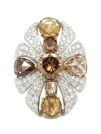 Hyt Jewelry Cocktail Diamond Ring In Silver