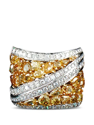 Hyt Jewelry Cocktail Diamond Ring In Metallic