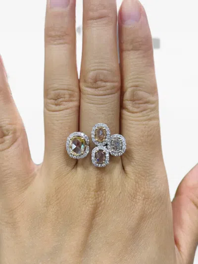 Hyt Jewelry Diamond Cocktail Ring In White