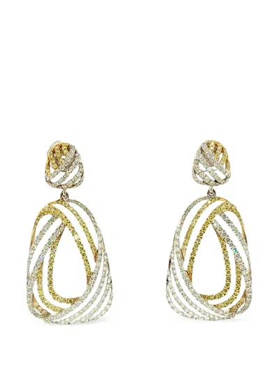 Hyt Jewelry Diamond Dangle Earrings In Gold