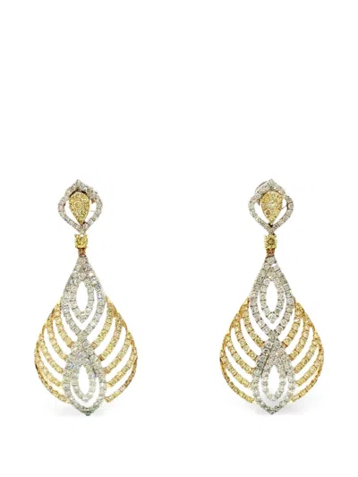 Hyt Jewelry Diamond Drop Earrings In Gold