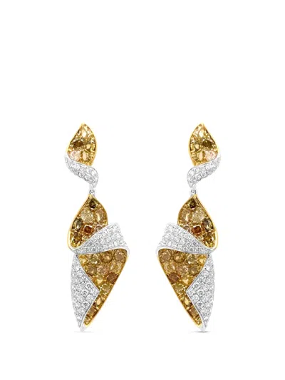 Hyt Jewelry Diamond Drop Earrings In Gold
