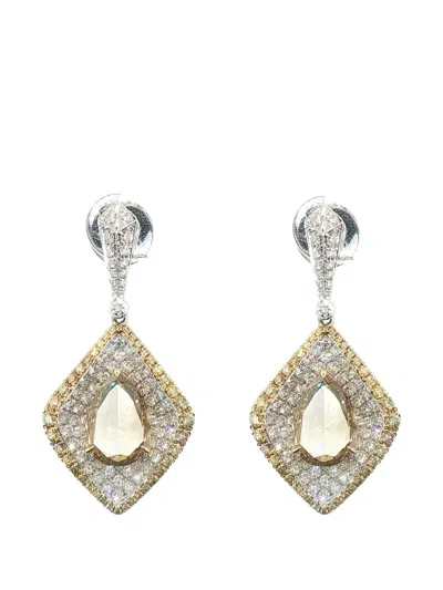 Hyt Jewelry Diamond Drop Earrings In Metallic