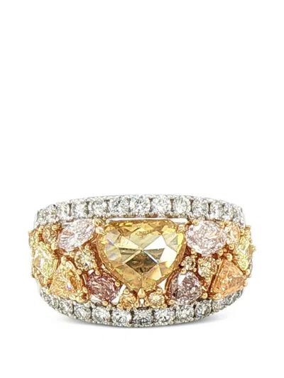 Hyt Jewelry Multi-stone Diamond Ring In Silver