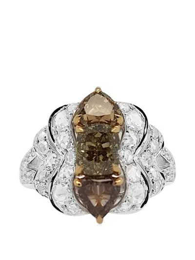 Hyt Jewelry Diamond Ring In Brown