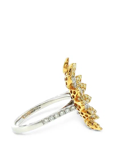 Hyt Jewelry Flower Diamond Ring In Silver