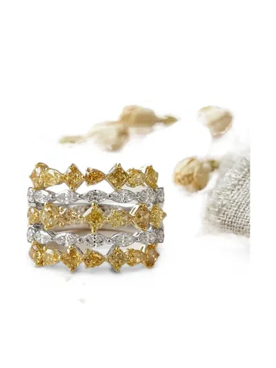 Hyt Jewelry Multi-band Diamond Ring In Metallic