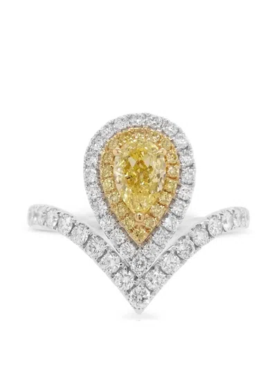 Hyt Jewelry Pear Diamond Ring In Metallic