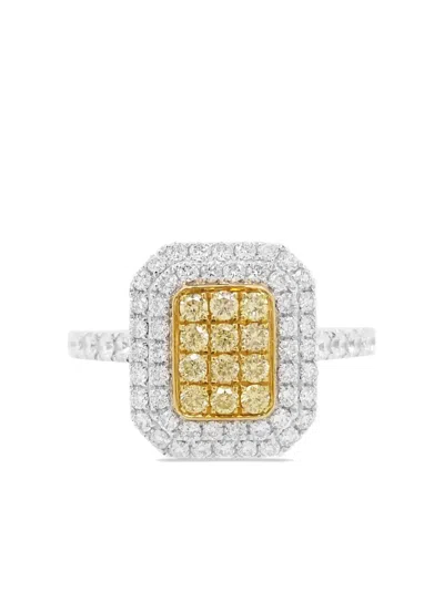 Hyt Jewelry Platinum And Diamond Cocktail Ring In Silver