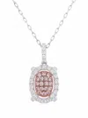Hyt Jewelry Platinum Argyle Pink Diamond Pendant Necklace In Silber