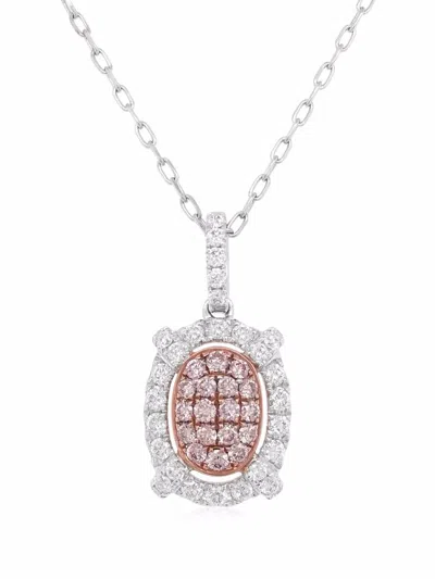 Hyt Jewelry Platinum Argyle Pink Diamond Pendant Necklace In Silber