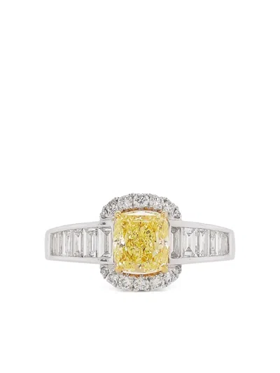 Hyt Jewelry Platinum Diamond Ring In Silver