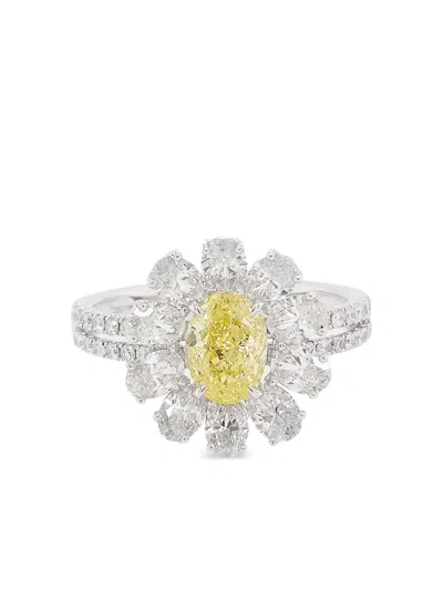 Hyt Jewelry Platinum Diamond Ring In Silver