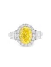 Hyt Jewelry Platinum Diamond Ring In Brown