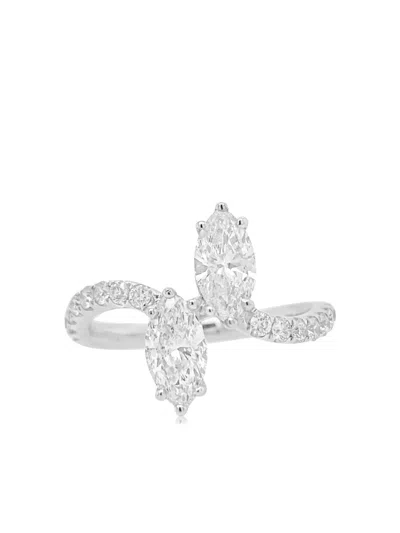 Hyt Jewelry Platinum Diamond Ring In Silver