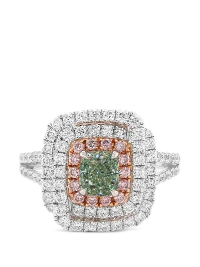 Hyt Jewelry Square-design Diamond Ring In Metallic