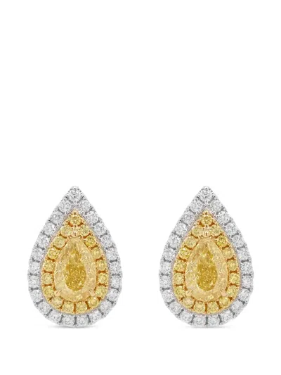Hyt Jewelry Teardrop Diamond Earrings In Gold