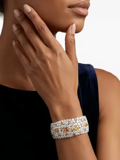 Hyt Jewelry White Diamond Bracelet In Gold