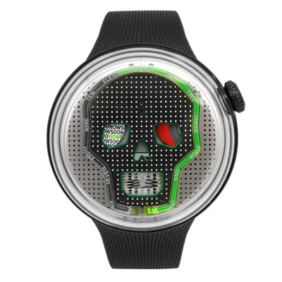 Pre-owned Hyt Soonow Green Limited Edition Skull Grey Dial Mens Watch H02235