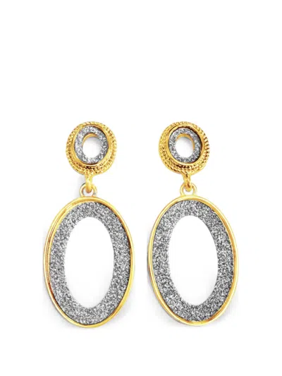 Hzmer Jewellery Ananda Drop Earrings In Gold