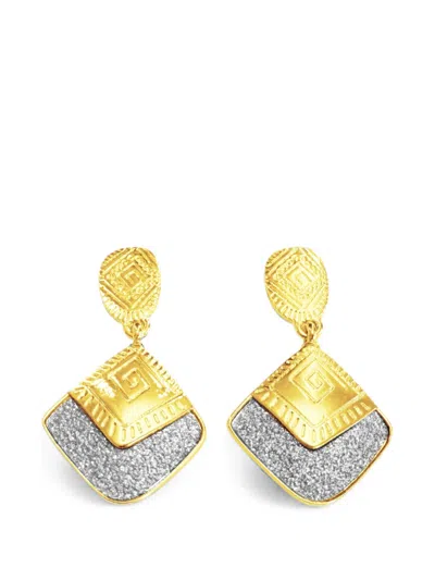 Hzmer Jewellery Bhakti Drop Earrings In Gold