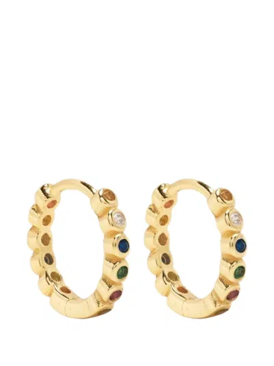 Hzmer Jewellery Circular-design Huggie Earrings In Gold