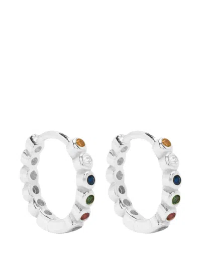 Hzmer Jewellery Circular-silhouette Earrings In Silver