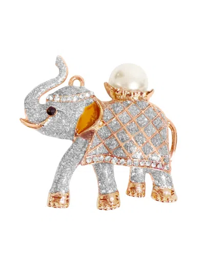Hzmer Jewellery Pearl Brooch In Burgundy
