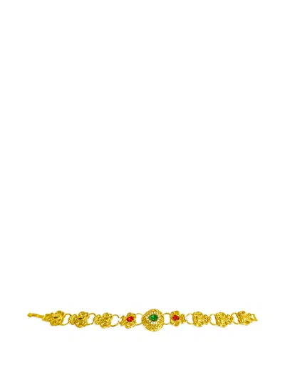 Hzmer Jewellery Roop Gemstone-embellished Bracelet In Gold