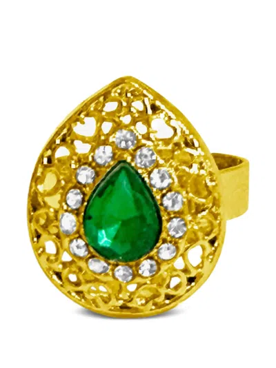 Hzmer Jewellery Roop Rang Filigree Ring In Multi