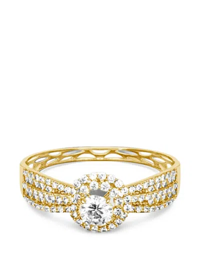 Hzmer Jewellery Sitara Crystal-embellished Cuff Bracelet In Gold