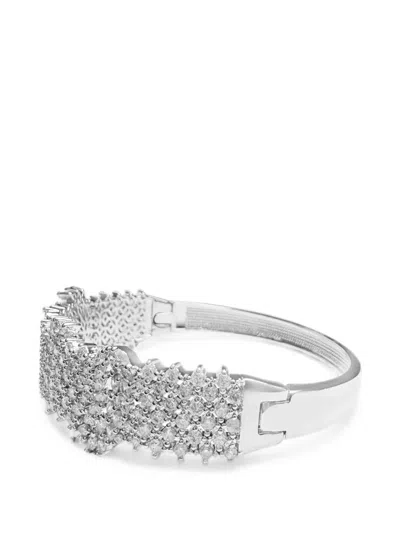 Hzmer Jewellery Sitara Crystal-embellished Cuff Bracelet In White