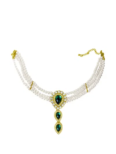 Hzmer Jewellery Three-strand Fuax-pearl Necklace In White