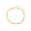 Hzmer Jewellery Women's Basic Herringbone Snake Chain In Gold Plated Sterling Silver In Gold