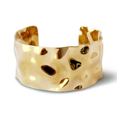 Hzmer Jewellery Women's Gold Divine Chunky Cuff Bracelet