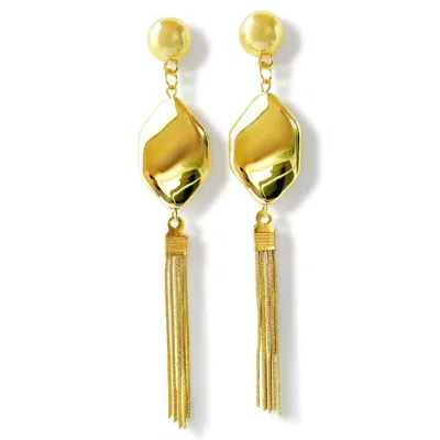 Hzmer Jewellery Women's Gold Divine Earrings