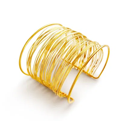 Hzmer Jewellery Women's Golden Harmony Cuff